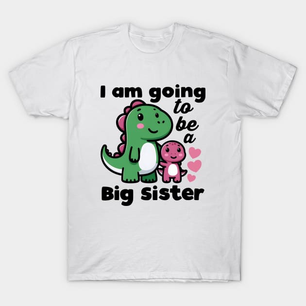 I'm Going To Be a Big Sister Dinosaur T-Shirt by DetourShirts